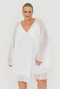 Vestido Curto Boho Celeste Off-White Vestido Curto Boho Celeste Off-White
