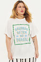 T-shirt De Algodão Saudade Off-White