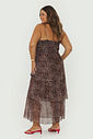 Vestido Midi Tule Savana Animal Print