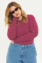 Blusa Manga Longa Safira Listrado Blusa Manga Longa Safira Listrado
