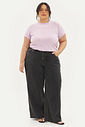 Calça Wideleg Jeans Tarsila Preto Calça Wideleg Jeans Tarsila Preto