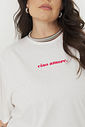 T-Shirt De Algodão Ciao Amore Off-White T-Shirt De Algodão Ciao Amore Off-White