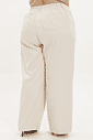 Calça Pantalona De Sarja Ludmila Natural calça de sarja pantalona off white plus size