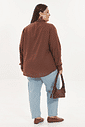 Camisa De Linho Georgina Marrom Camisa De Linho Georgina Marrom