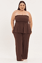 Blusa Peplum Chloe Marrom Blusa Peplum Chloe Marrom