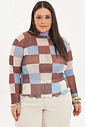 Blusa De Tule Manga Longa Mirela Gingham