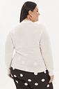 Blusa Manga Longa Tricô Alice Off-White