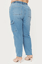 Calça Reta Cargo Dominique Jeans Calça Reta Cargo Dominique Jeans