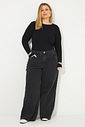 Calça Wide Leg Jeans Penélope Preto Calça Wide Leg Jeans Penélope Preto