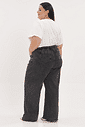 Calça Wideleg Jeans Penélope Preto