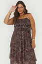 Vestido Midi Tule Savana Animal Print