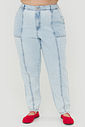 Calça Mom Zara Jeans Claro Calça Mom Zara Jeans Claro