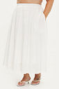 Saia Midi De Algodão Mariana Branco