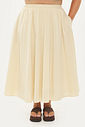 Saia Midi De Algodão Mariana Natural