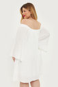Vestido Ombro A Ombro Carolina Off-White Vestido Ombro A Ombro Carolina Off-White