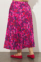 Saia Midi Plissada Scarlet Floral