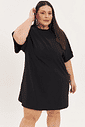T-dress De Algodão Mari Preto T-dress De Algodão Mari Preto