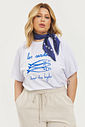 T- Shirt Oversized Le Sardines Branco T- Shirt Oversized Le Sardines Branco