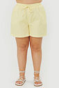 Short De Algodão Cora Manteiga Listrado Short De Algodão Cora Manteiga Listrado