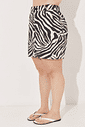 Saia Curta Sarja Zoey Animal Print Saia Curta Sarja Zoey Animal Print
