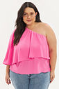 Blusa Um Ombro Só Luísa Rosa Blusa Um Ombro Só Luísa Rosa