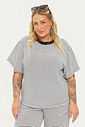 T-shirt Oversized Tricô Bali Listrado