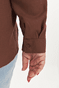 Camisa De Linho Georgina Marrom Camisa De Linho Georgina Marrom