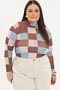 Blusa De Tule Manga Longa Mirela Gingham