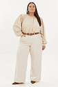 Blusa Acetinada Manga Longa Tainá Natural