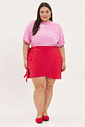 Saia Curta Envelope Julieta Vermelho Saia Curta Envelope Julieta Vermelho