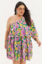 Vestido Um Ombro Só Flávia Floral Vestido Um Ombro Só Flávia Floral