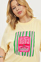 T-shirt Oversized Sardines Amarelo Manteiga