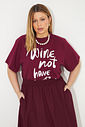 T-shirt De Algodão Wine Not Burgundy T-shirt De Algodão Wine Not Burgundy