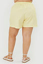 Short De Algodão Cora Manteiga Listrado Short De Algodão Cora Manteiga Listrado