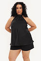 Blusa Gola Halter Gabriela Preto