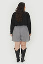 Short Saia Com Pregas Donatella Cinza Short Saia Com Pregas Donatella Cinza