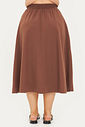 Saia Midi Algodão Carolina Marrom Saia Midi Algodão Carolina Marrom