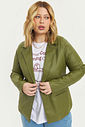 Blazer Alfaiataria P.U. Chica Verde Oliva Blazer Alfaiataria P.U. Chica Verde Oliva