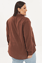 Camisa De Linho Georgina Marrom Camisa De Linho Georgina Marrom