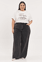 Calça Wideleg Jeans Penélope Preto