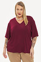 Blusa Básica Decote V Anita Burgundy Blusa Básica Decote V Anita Burgundy