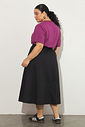 Saia Midi De Algodão Carolina Preto