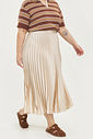 Saia Midi Plissada Melissa Marfim Saia Midi Plissada Melissa Marfim