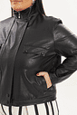 jaqueta de couro p.u plus size