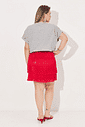Saia Curta Franjas Ornella Vermelho