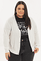 Cardigan Leve Tricô Bella Off-White