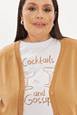 Cardigan Leve Tricô Bella Camel