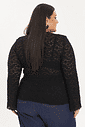 blusa de renda plus size preta