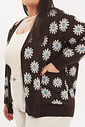 Cardigan De Tricô Margarida Floral