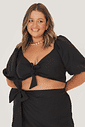 Top Cropped Amarração Penélope Preto Top Cropped Amarração Penélope Preto
